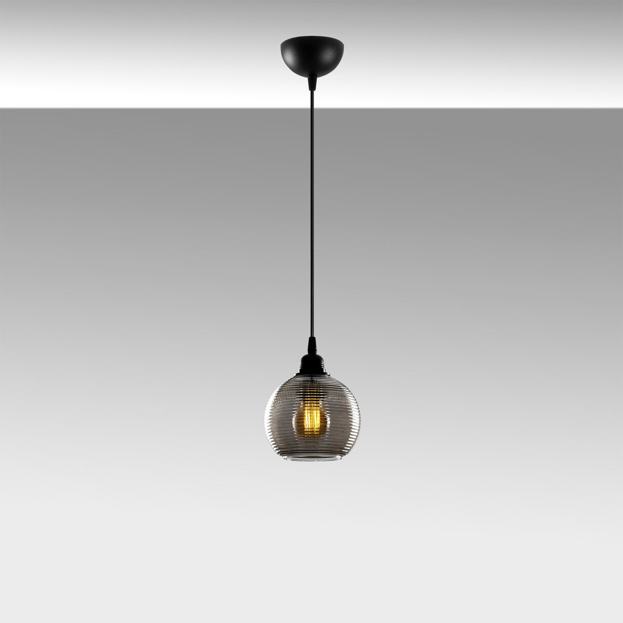 Lustră Smoked - 030, Fumuriu, Ø15x114 cm