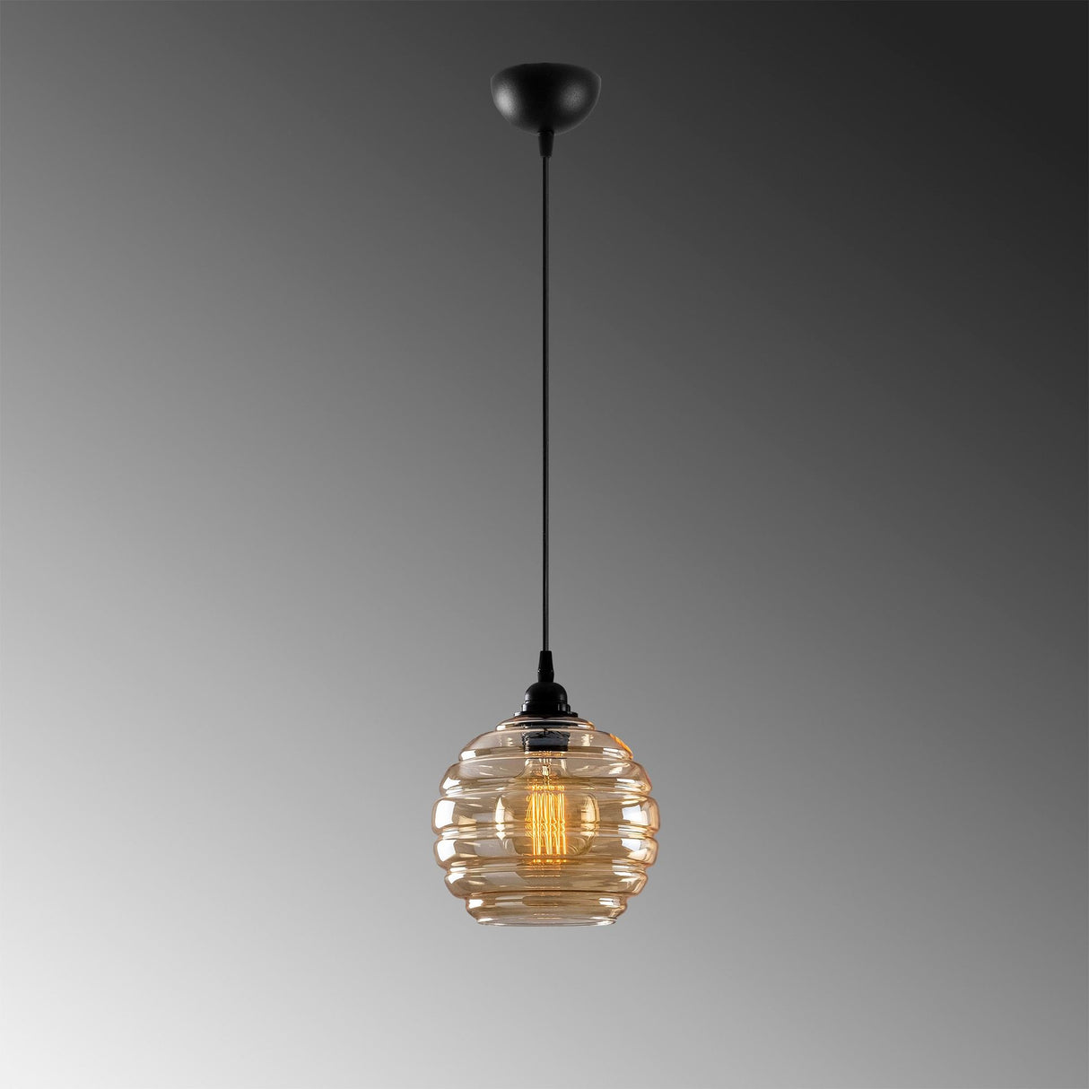 Lustră Gold - 010, Auriu - Negru, Ø20x116 cm