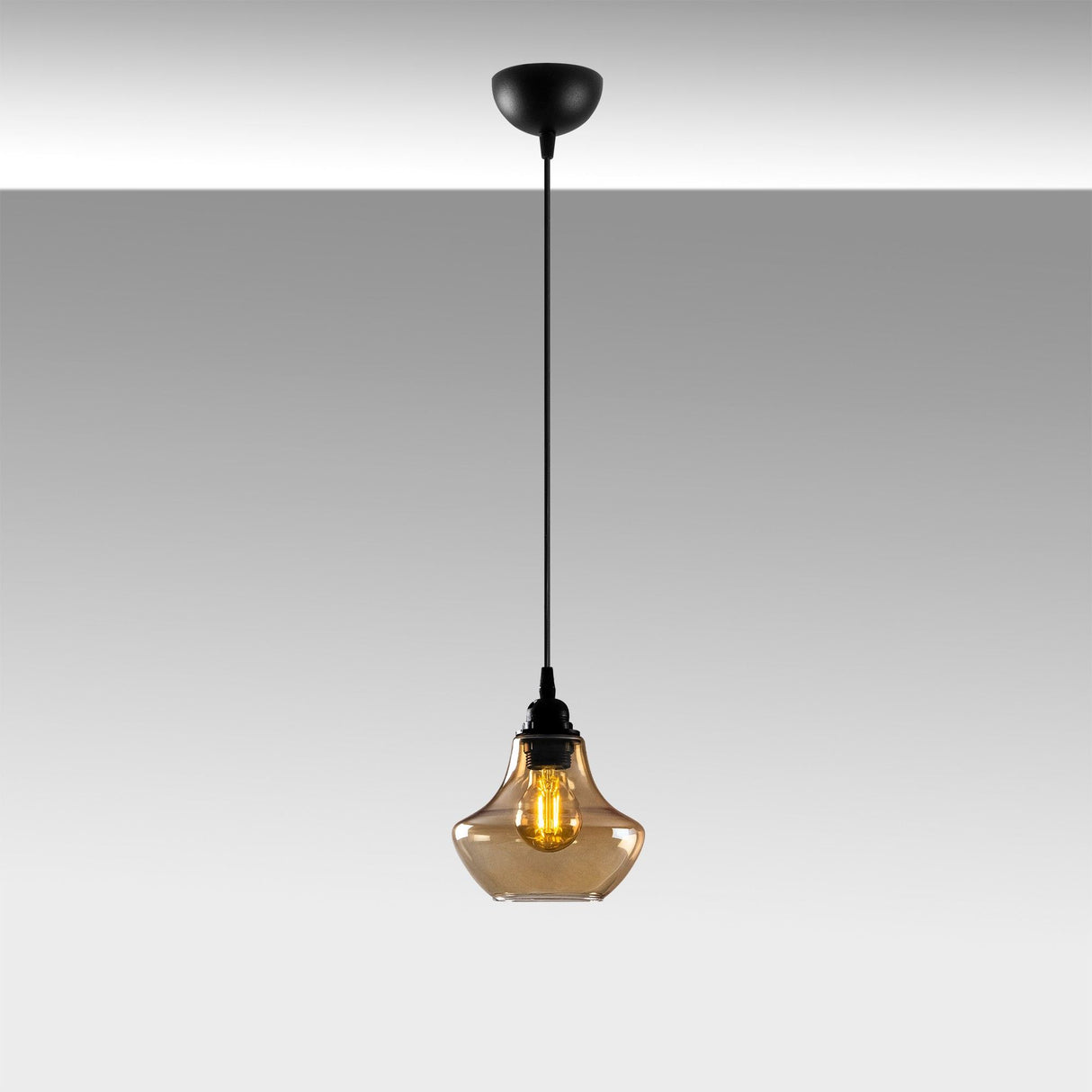 Lustră Gold - 050, Auriu - Negru, Ø17x111 cm