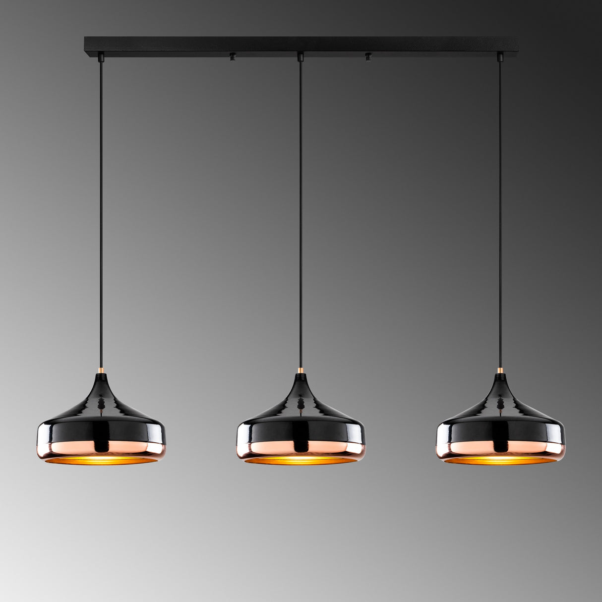 Lustră Yildo - L-253 - 1, Negru, 146x36x122 cm