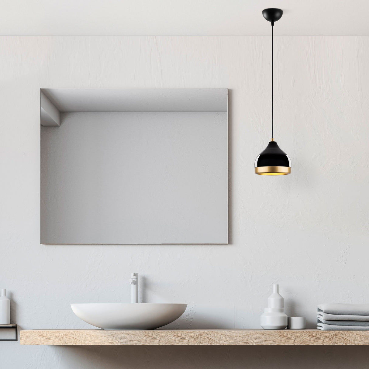Lustră Yildo - M-6869, Negru, 17x17x112 cm