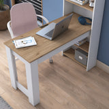 Birou HA106 - 2493, Alb - Nuc, 120x54x154 cm