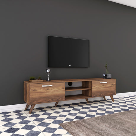 Comodă TV A9 - 221, Nuc, 180x35x49 cm