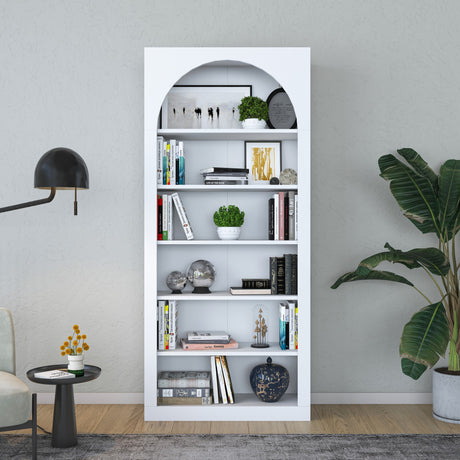Bibliotecă HC116 - 3142, Alb, 80x32x180 cm
