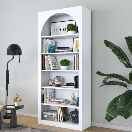 Bibliotecă HC116 - 3142, Alb, 80x32x180 cm