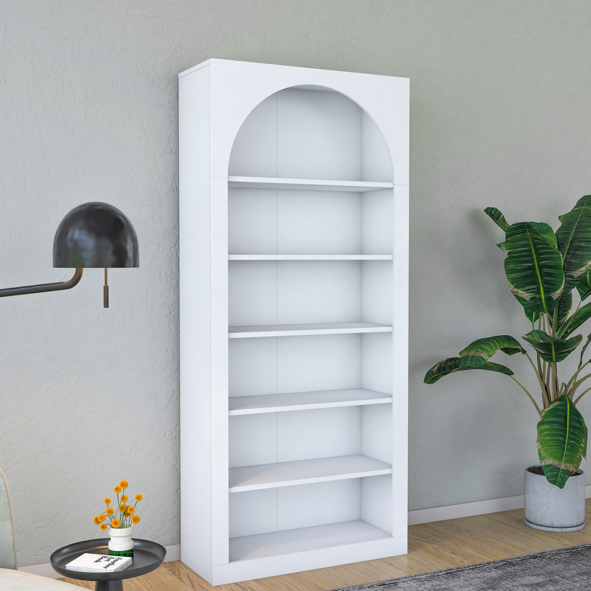 Bibliotecă HC116 - 3142, Alb, 80x32x180 cm