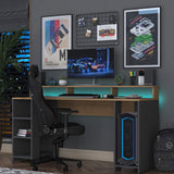 Birou HA122 - 3000, Nuc - Antracit, 160x55x90 cm