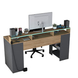 Birou HA122 - 3000, Nuc - Antracit, 160x55x90 cm