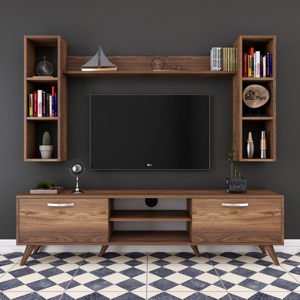 Comodă TV M5 - 240, Nuc, 180x35x49 cm