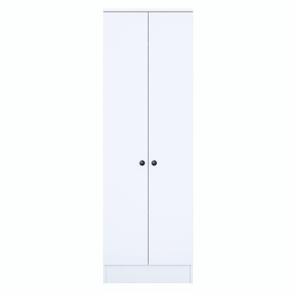 Cuier cu pantofar Mina cu 2 usi, Alb - Nuc, 60 x 183 x 38 cm - Alb, SKU 893RAN1721