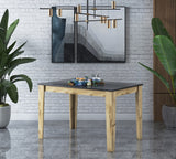 Masă dining T1 - 1521, Marble - Stejar, 110x72x74 cm