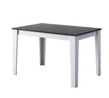 Masă dining T1 - 1522, Marble - Alb, 110x72x74 cm