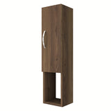 Raft de perete Dilara cu usi si sertar, Alb, 22 x 90 x 19 cm - Nuc, SKU 893RAN2401
