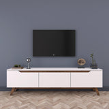 Comoda TV Selim, Alb, 180x49x35 cm