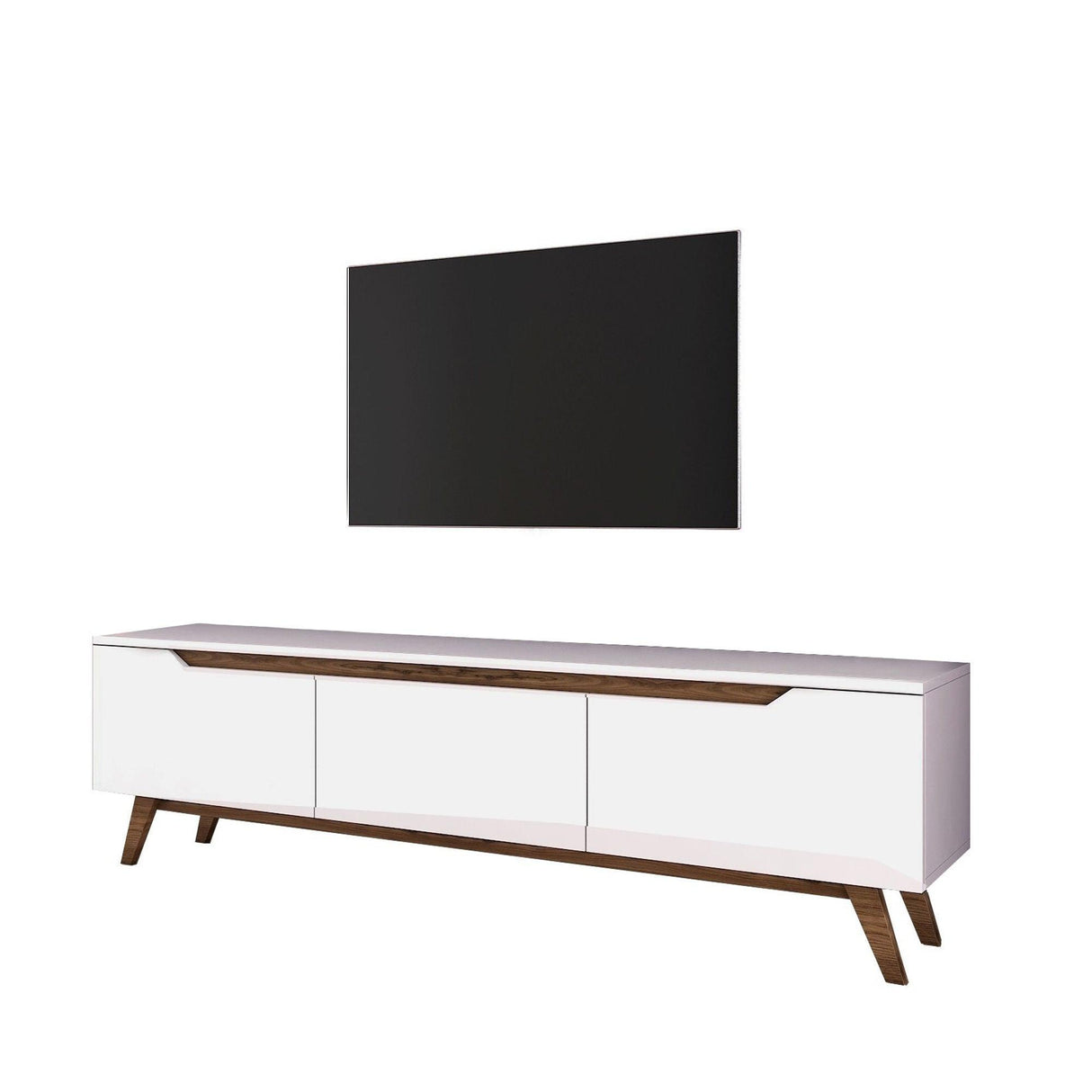 Comoda TV Selim, Alb, 180x49x35 cm