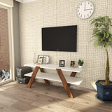 COMODA TV Zig Zag, Alb, 120x45x33 cm