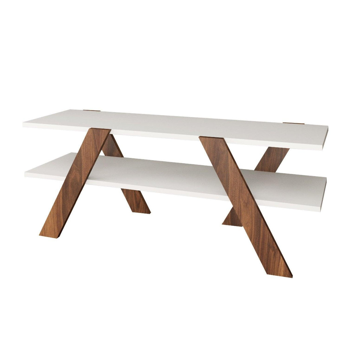 COMODA TV Zig Zag, Alb, 120x45x33 cm