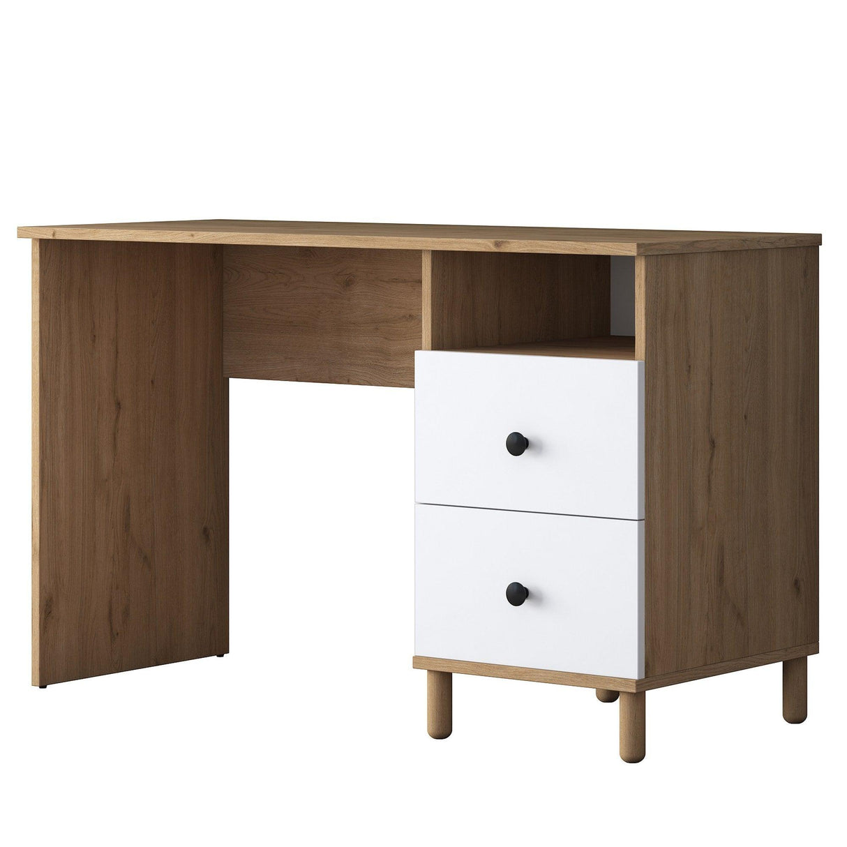 Birou Yaren cu 2 Sertare, 120 X 74 X 50 Cm - Nuc Alb, SKU 893RAN3331