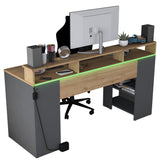 Birou HA122 - 3000, Nuc - Antracit, 160x55x90 cm