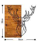Decorațiune de perete din lemn Deer1, Diverse culori, 56x58x3 cm - Nuc - Negru | SKU: 899SKL1211 | Decorațiune de perete din lemn Deer1, 56x58x3 cm, varianta Nuc - Negru, produs pentru amenajarea locuinței, disponibil online în România la CasaMob