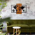 Decoratiune de perete lemn World, Nuc, 58x3x85 cm, SKU 899SKL1330