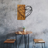Decoratiune de perete lemn Skyler, Nuc, 58x3x58 cm