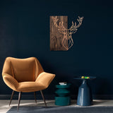 Decorațiune de perete din lemn Deer1, Diverse culori, 56x58x3 cm - Nuc - Copper | SKU: 899SKL2243 | Decorațiune de perete din lemn Deer1, 56x58x3 cm, varianta Nuc - Copper, produs pentru amenajarea locuinței, disponibil online în România la CasaMob