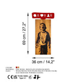 Decoratiune de perete lemn Decorative Wooden Wall Accessory Artistic 1, Nuc, 36x69x3 cm