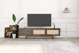 Comodă TV Dz072, Nuc, 180x30x45 cm