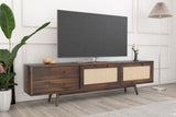 Comodă TV Dz072, Nuc, 180x30x45 cm