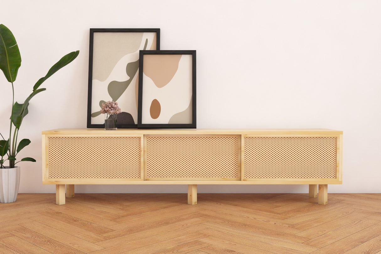 Comodă TV Dz074, Natur, 180x30x45 cm