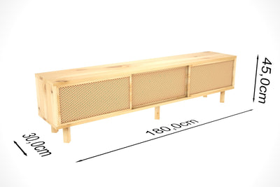 Comodă TV Dz074, Natur, 180x30x45 cm, SKU 909DKZ1118, imagine 4