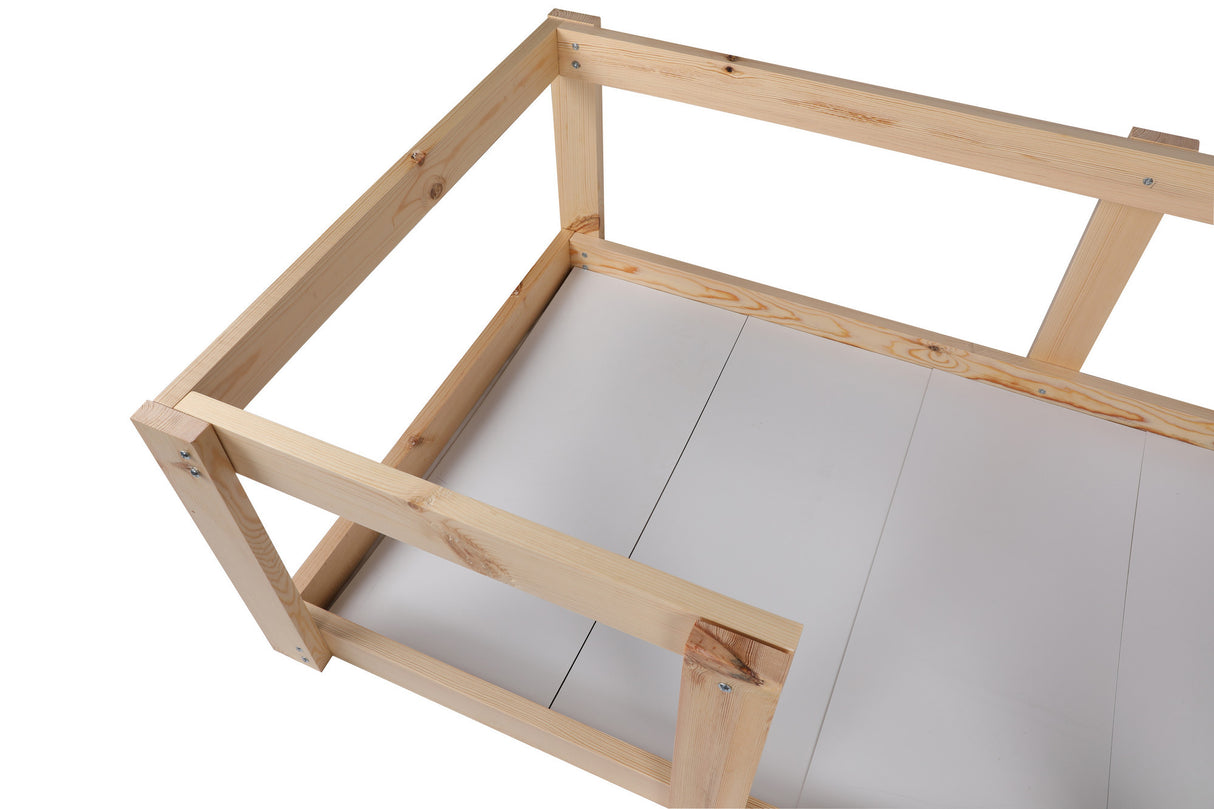 Pat pentru copii Plus 107, Stejar, 196x55x96 cm