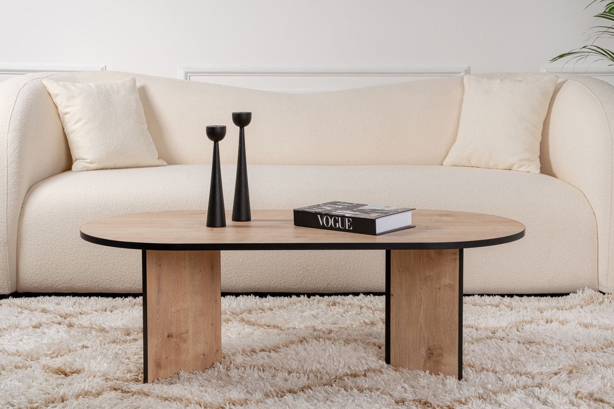 Măsuță de cafea Sable, Diverse culori, 119x60x40 cm - Stejar safir - Negru | SKU: 909NRD1113 | Măsuță de cafea Sable, 119x60x40 cm, varianta Stejar safir - Negru, produs pentru amenajarea locuinței, disponibil online în România la CasaMob