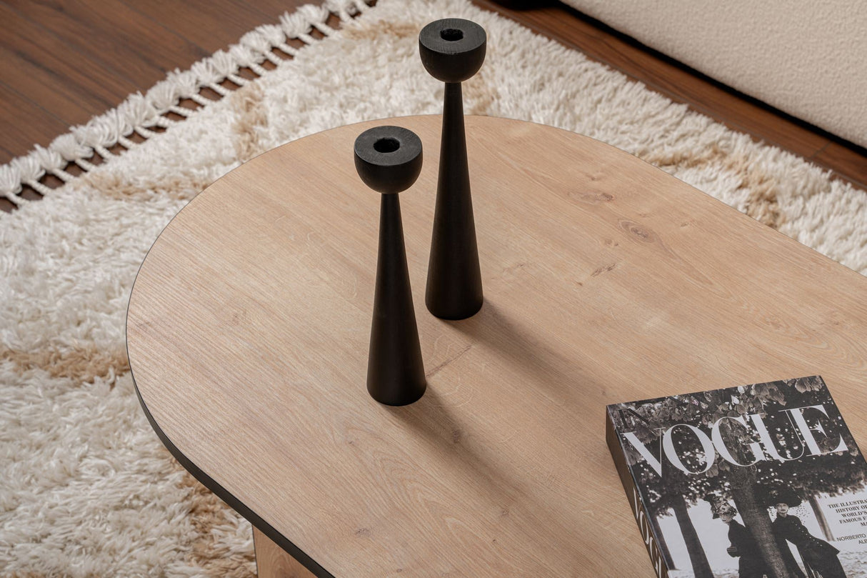 Măsuță de cafea Sable, Diverse culori, 119x60x40 cm - Stejar safir - Negru | SKU: 909NRD1113 | Măsuță de cafea Sable, 119x60x40 cm, varianta Stejar safir - Negru, produs pentru amenajarea locuinței, disponibil online în România la CasaMob