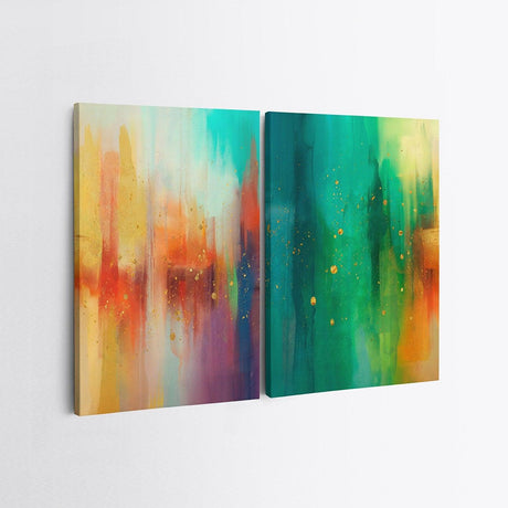 Tablou Canvas (2 bucăți) 2KNV4232, Multicolor, 110x70 cm