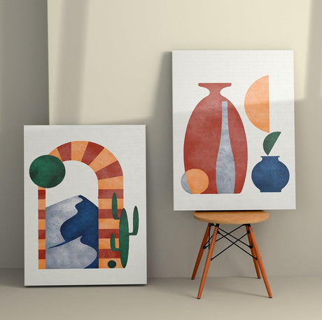 Tablou Canvas (2 bucăți) Artistic 6, Multicolor, 150x100 cm