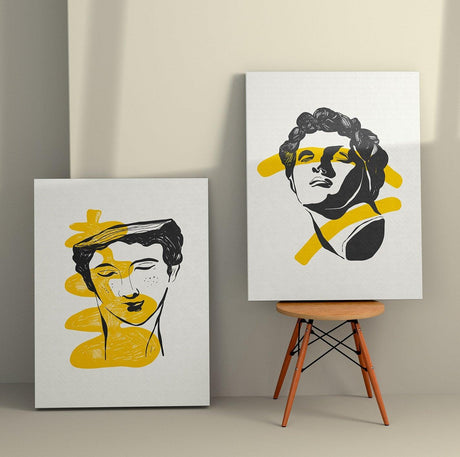 Tablou Canvas (2 bucăți) Minimal 8, Multicolor, 110x70 cm