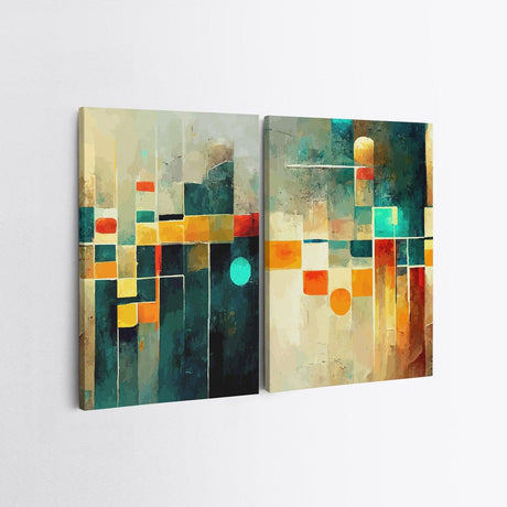 Tablou Canvas (2 bucăți) Antonio 10, Multicolor, 110x70 cm