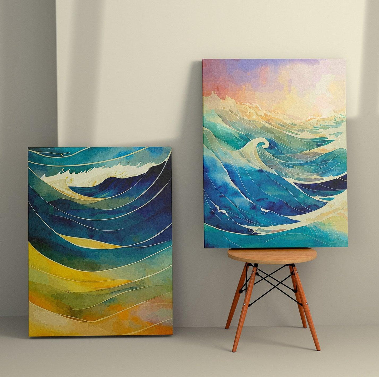 Tablou Canvas (2 bucăți) 2KNV4319, Multicolor, 110x70 cm