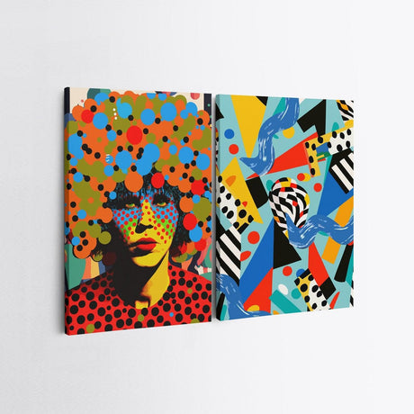 Tablou Canvas (2 bucăți) 2KNV4327, Multicolor, 110x70 cm