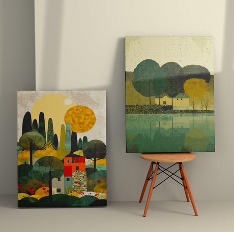 Tablou Canvas (2 bucăți) Artistic 11, Multicolor, 150x100 cm
