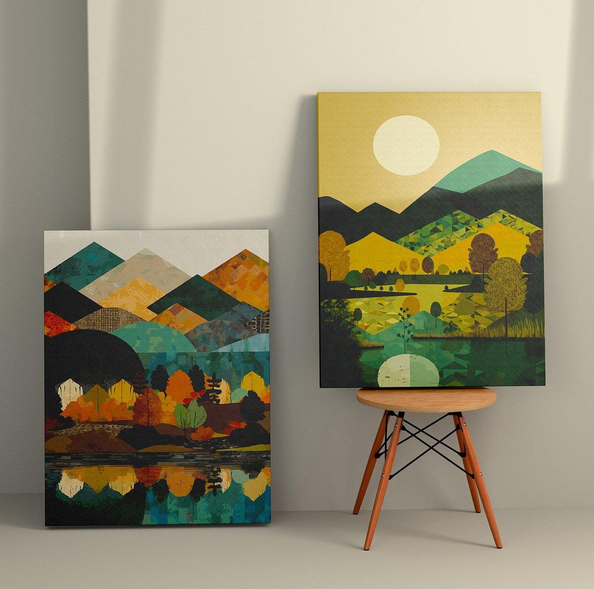 Tablou Canvas (2 bucăți) Honey 9, Multicolor, 110x70 cm