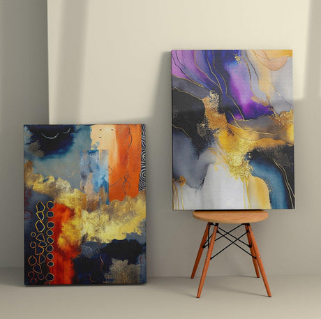 Tablou Canvas (2 bucăți) 2KNV4366, Multicolor, 110x70 cm