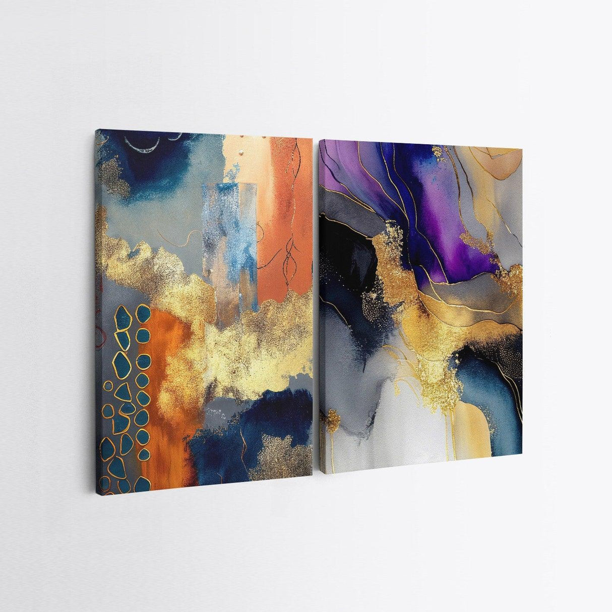 Tablou Canvas (2 bucăți) 2KNV4366, Multicolor, 110x70 cm