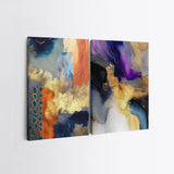 Tablou Canvas (2 bucăți) 2KNV4366, Multicolor, 110x70 cm