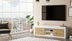Comodă TV LV12-WK, Stejar - Alb, 160x35.3x45 cm, SKU 921YRD1123, imagine 3