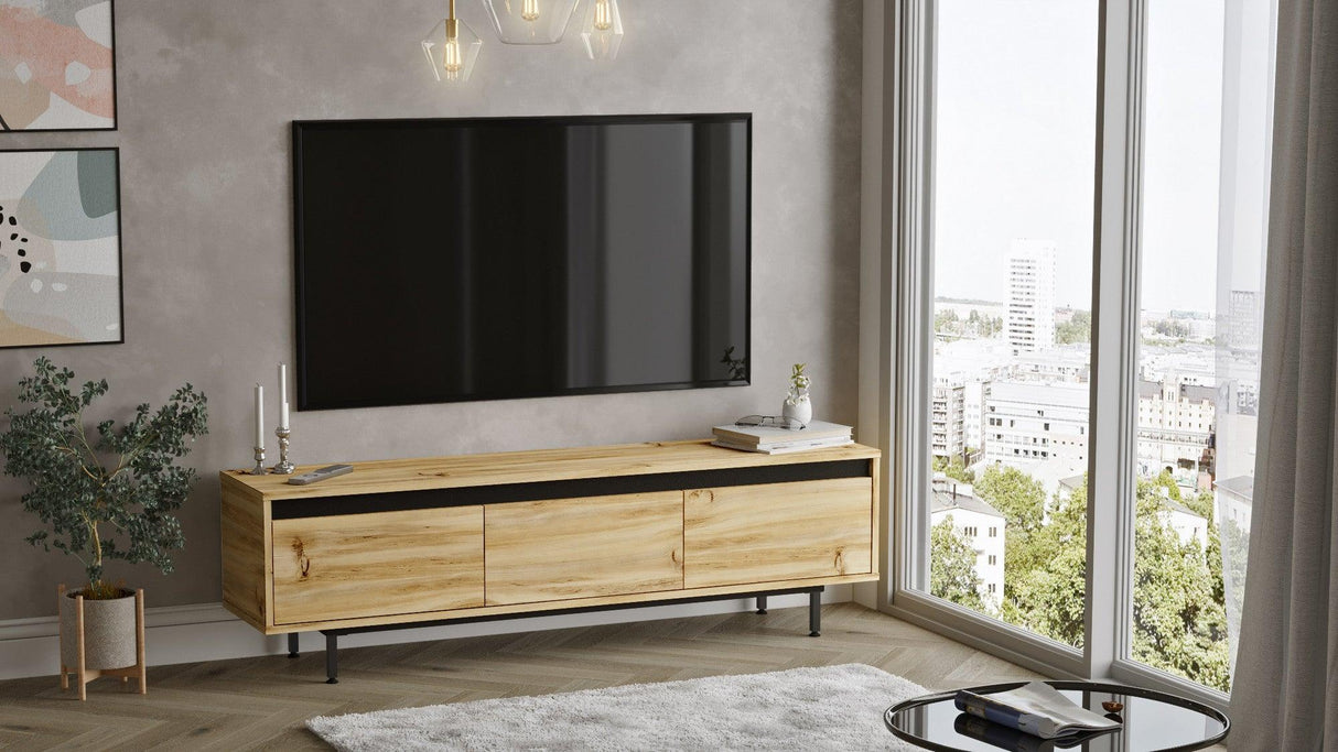 Comoda TV Tvado, 160x46x36 cm - Stejar, SKU 921YRD1101