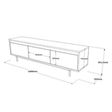 Comoda TV Tvado, 160x46x36 cm - Gri, SKU 921YRD1101