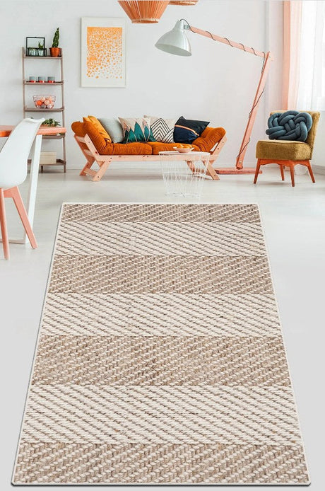 Covor de living / dormitor Parcali, Lavabil, Antiderapant, 80x150 cm